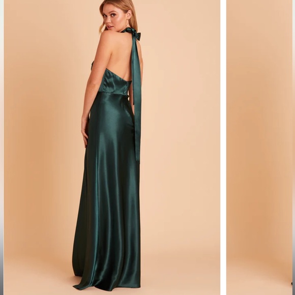 BIRDY GREY MONICA DRESS
SHINY SATIN EMERALD - Picture 2 of 3